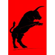 SPANISH BULL JUMPING RED AND BLACK